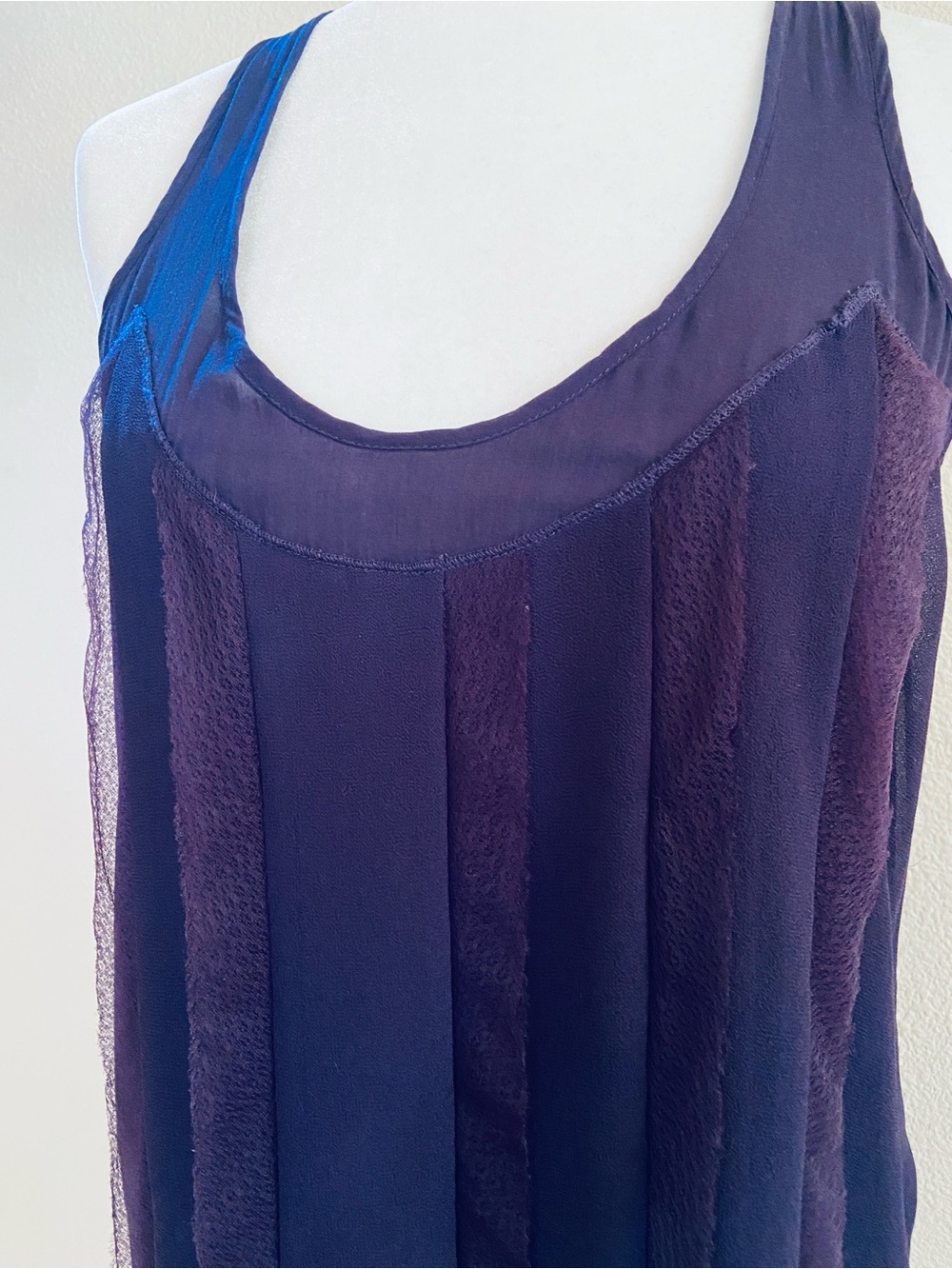 Gap Flowy Double-layer Purple Racerback Tank - Picture 2 of 8